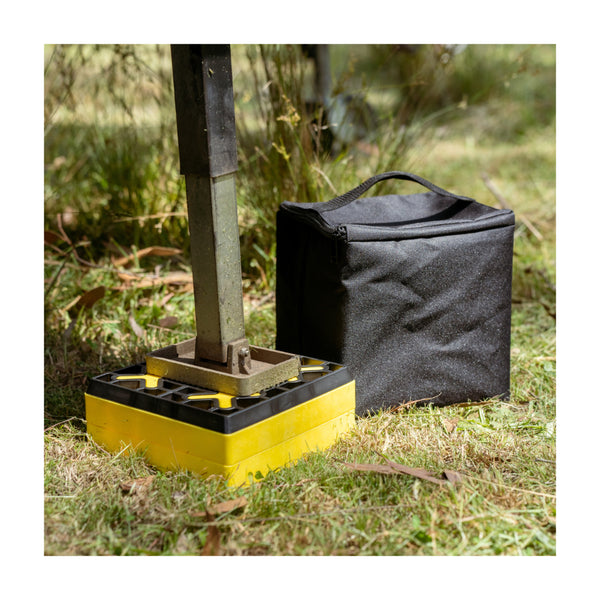 Yellow | Supex RV Level Block Set Image Showing The Level Blocks Being Used.
