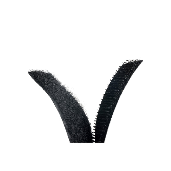 Black | Supex Self Adhesive Hook And Loop Tape Image Showing Close Up View Of The Tape.