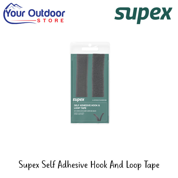 Supex Self Adhesive Hook And Loop |  Hero Image Showing All Logos And Titles.