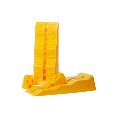 Yellow | Supex Single Axel Wheel Levelling Ramp Image Showing No Logos Or Titles.