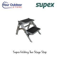 Supex Two Stage Folding Step | Hero Image Showing All Logos And Titles.