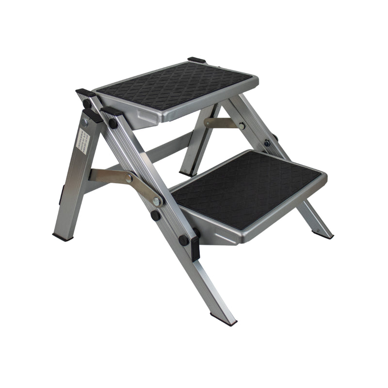 Stainless Steel | Supex Two Stage Folding Step Image Sowing No Logos Or Titles.