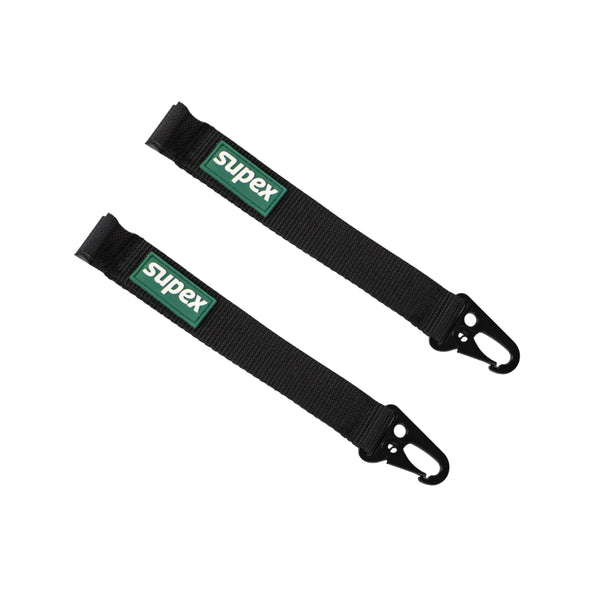 Black / 2 Pack | Su[pex Versatile Sail Track Loops With Carabiners Image Showing No Logos or Titles.