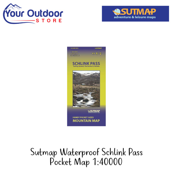 Sutmap Waterproof Schlink Pass Pocket Map 1:40000 | Hero Image Showing All Logos And Titles.