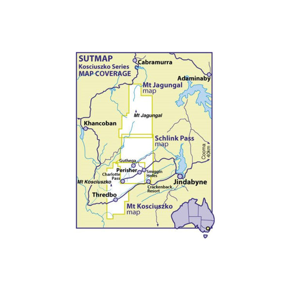 Sutmap Waterproof Schlink Pass Pocket Map 1:40000 | Image Showing Map Coverage.