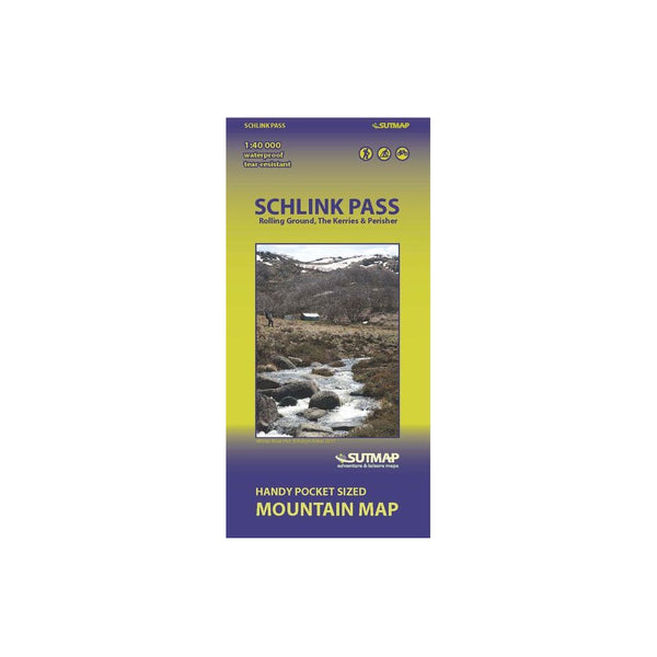 Sutmap Waterproof Schlink Pass Pocket Map 1:40000 | Image Showing No Logos Or Titles.