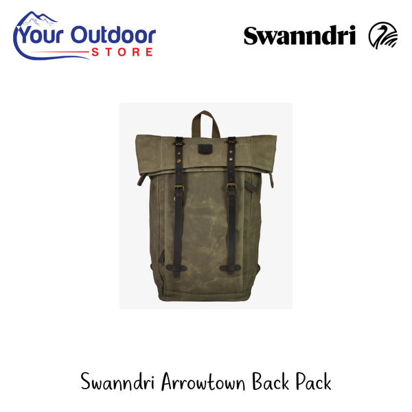 Swanndri Arrowtown Back Pack | Hero Image Showing All Logos And Titles.
