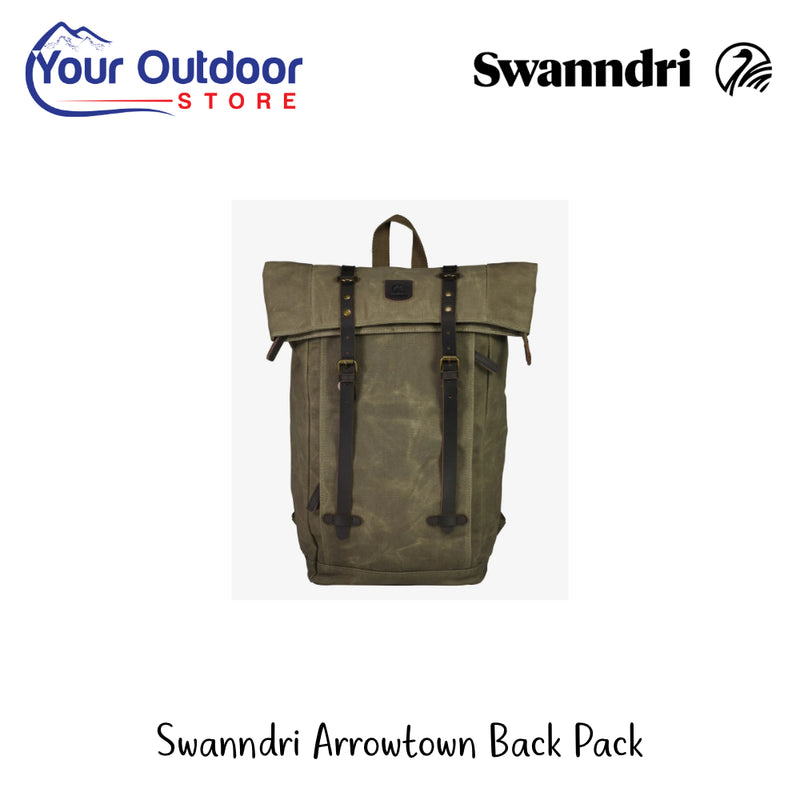 Swanndri Arrowtown Back Pack | Hero Image Showing All Logos And Titles.