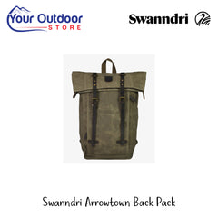 Swanndri Arrowtown Back Pack | Hero Image Showing All Logos And Titles.