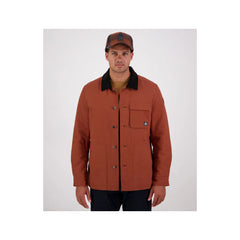Rusty | Swanndri Barrytown V3 Canvas Jacket Image Showing Front View Buttons Undone.