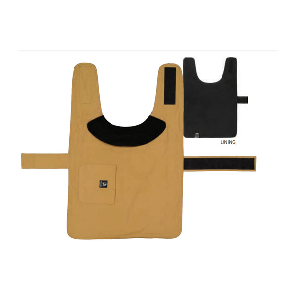 Cashew | Swanndri Canvas Dog Coat Image Showing Inside And Outside Lining.
