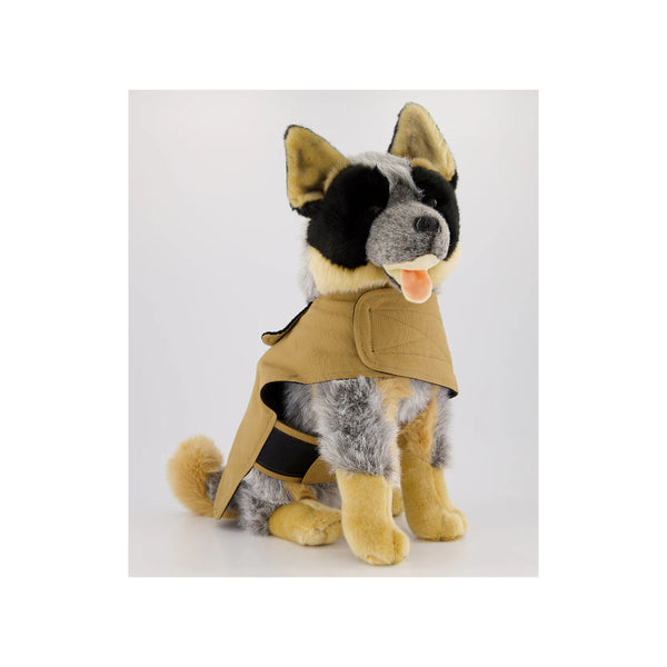 Cashew | Swanndri Canvas Dog Coat Image Showing Front View On A Stuffed Toy ( For Reference Only , Dog Not Included)