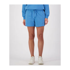 Maui Blue | Swanndri Club Swan Womens Short Image Showing Front Close Up, On A Model.