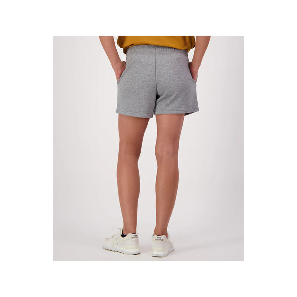 Mid Grey Marle  | Swanndri Club Swan Womens Short Image Showing Back View.
