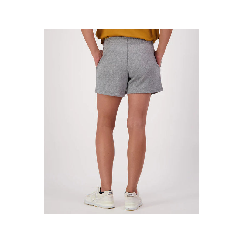 Mid Grey Marle  | Swanndri Club Swan Womens Short Image Showing Back View.
