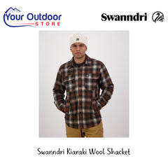 Swanndri Kiaraki Wool Shacket | Hero Image Displaying Logos And Titles.