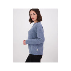 Oceanview | Swanndri Lyttelton  Women's Waffle Crew Image Showing Side View.