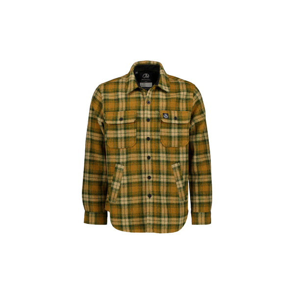 Arizona Check | Swanndri Mens Kiaraki Wool Shacket Image Showing No Logos Or Titles.