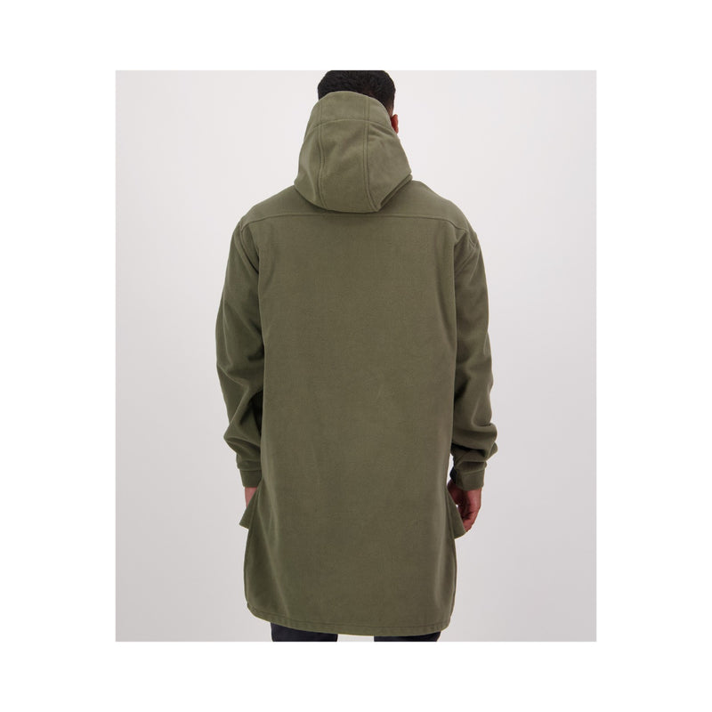 Forest | Swanndri Mens Tundra Fleece Anorak Image Showing Back View With Hood Down.
