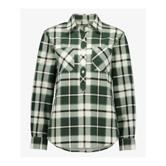 Moss | Swanndri Women's Half Button Egmont Flannelette Shirt Image Showing No Logos, Titles Or Variants.