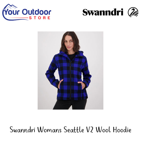Swanndri Women's Seattle V2 Wool Hoodie | Hero Image Showing All Logos And Titles.