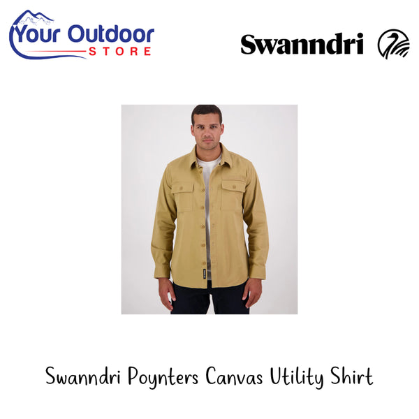 Swanndri Poynters Canvas Utility Shirt | Hero Image Showing All Logos And Titles.