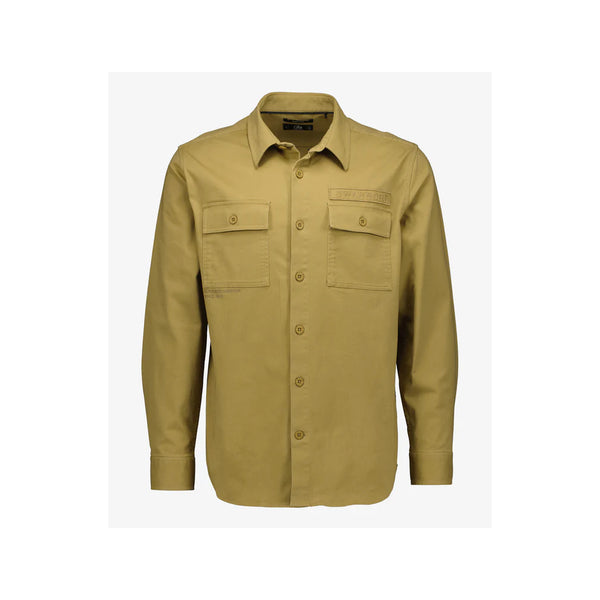 Cashew | Swanndri Poynters Utility Shirt Image Showing Front View, No Model. 