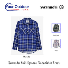  Swanndri Kid's Egmont Flannelette Shirt | Hero Image Showing All Logos And Titles.