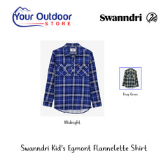 Swanndri Kid's Egmont Flannelette Shirt | Hero Image Showing Logos, Titles And Variant's.
