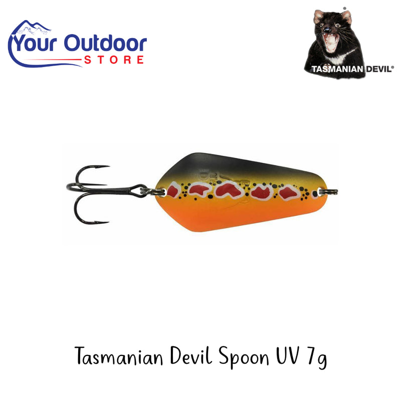 Tasmanian Devil Spoon UV | Hero Image Showing All Logos And Titles.