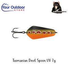 Tasmanian Devil Spoon UV | Hero Image Showing All Logos And Titles.