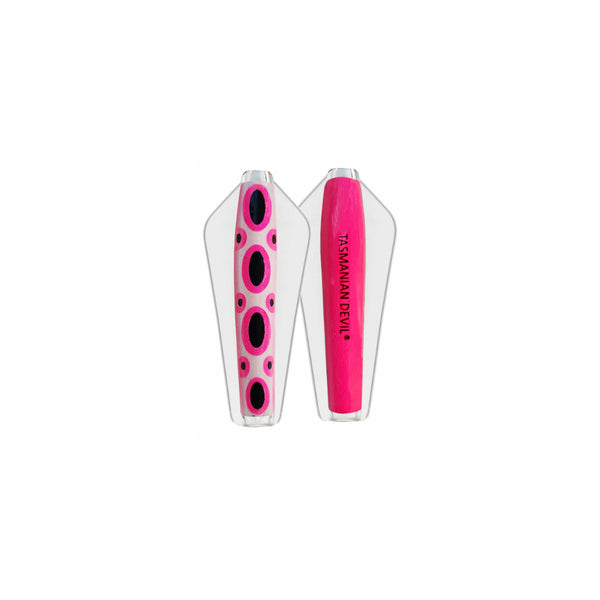 Pink My Frog |  Tassie Devil Clear Wing Lure 13.5g Image Showing No Logos Or Titles.