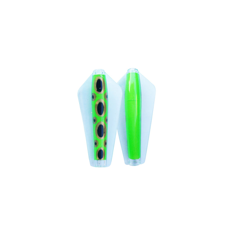 Lime Frog | Little Devil 7g Clear Wing Lure Image Showing No Logos Or Titles.