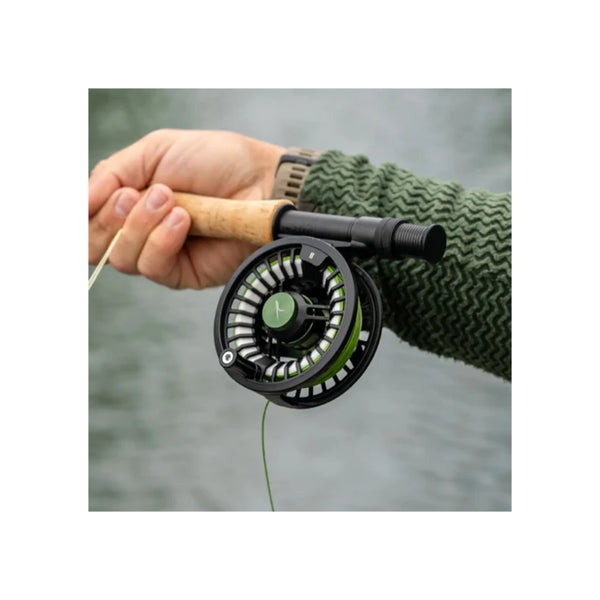 Temple Fork Outfitters Dispatch #2 Fly Reel With Sealed Drag | Image Showing The Fly Reel On A Fly Rod( Sold Separately)