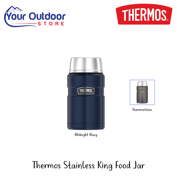 Thermos Stainless King Food Jar | Hero Image Showing All Logos And Titles.