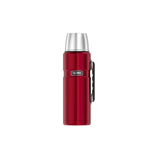 Red / 2L | Thermos Vacuum Insulated Stainless Steel Image Showing No Logos Or Titles.