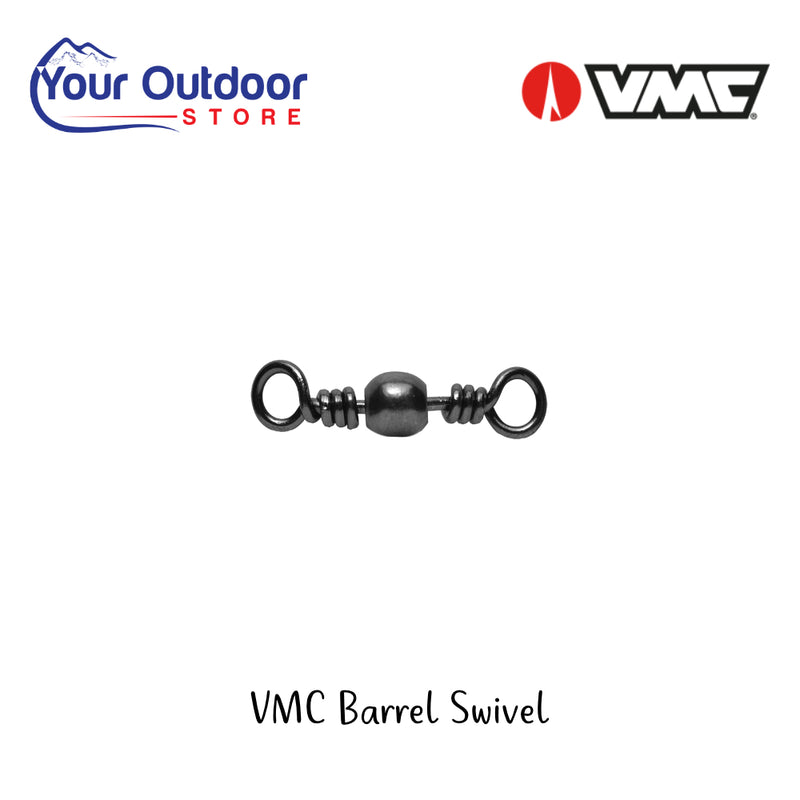 VMC Barrel Swivel | Hero Image Showing All Tags And Logos.