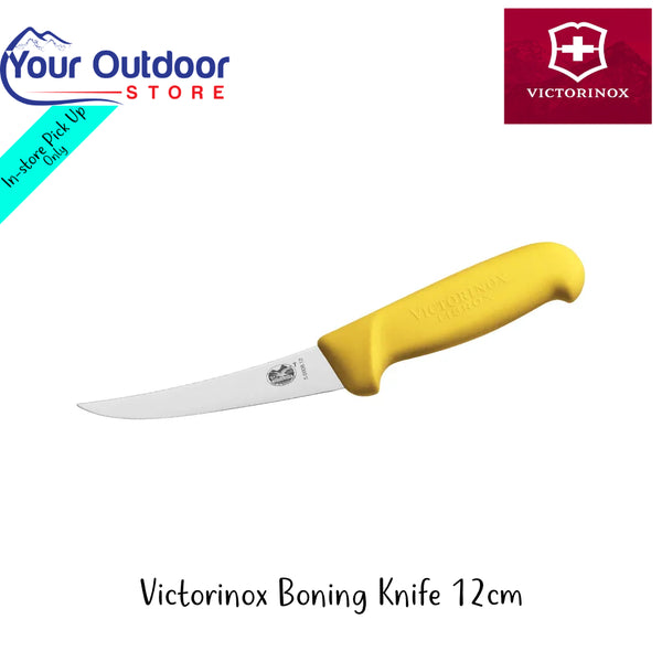 Victorinox Boning Knife 12m | Hero Image Showing All Logos And Titles.