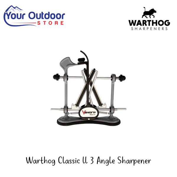 Warthog Classic ll 3 Angle Sharpener | Hero Image Showing All Logos And Titles.