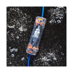 Clear | Weatherproof Connector Protector X1. Shown Outside in The Weather.