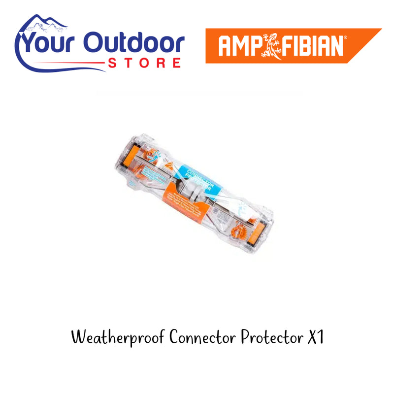 Weatherproof Connector Protector X1. Hero Image Showing Logos and Title. 