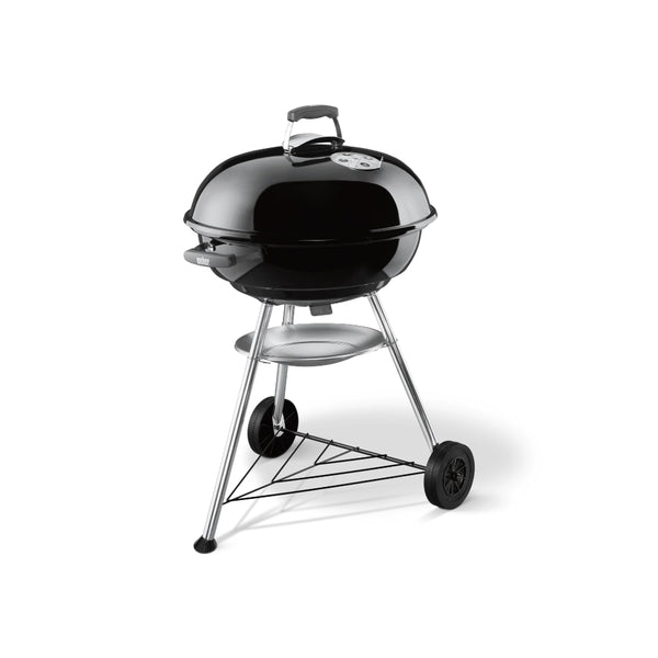 Black | Weber 57cm Compact Kettle BBQ Image Showing No Logos Or Titles.
