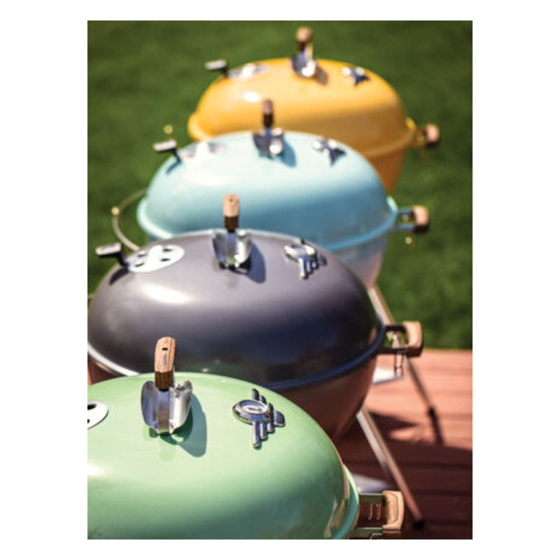 Weber 70th Anniversary Edition Kettle Charcoal Barbecue Showing Colour Variants. 