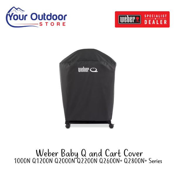 Weber Baby Q And Cart Cover | Hero Image Showing All Logos And Titles.