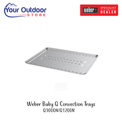 Weber Baby Q Convection Trays Q1000N/Q1200N | Hero Image Showing All Logos And Titles.