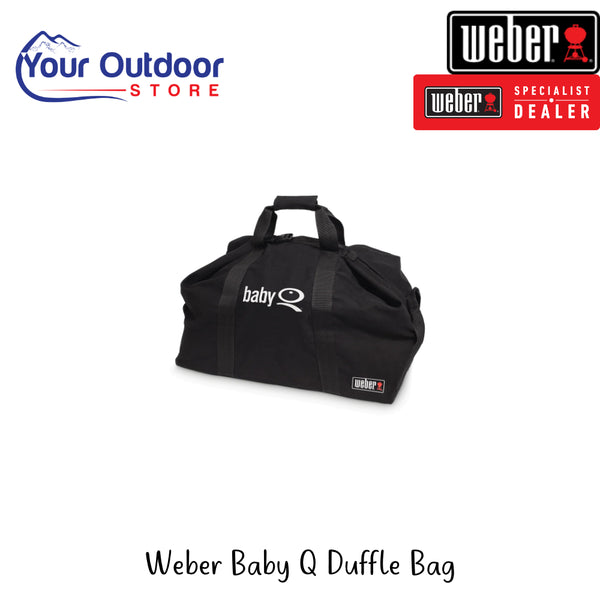 Weber Baby Q Duffle Bag | Hero Image Showing All Logos And Titles.