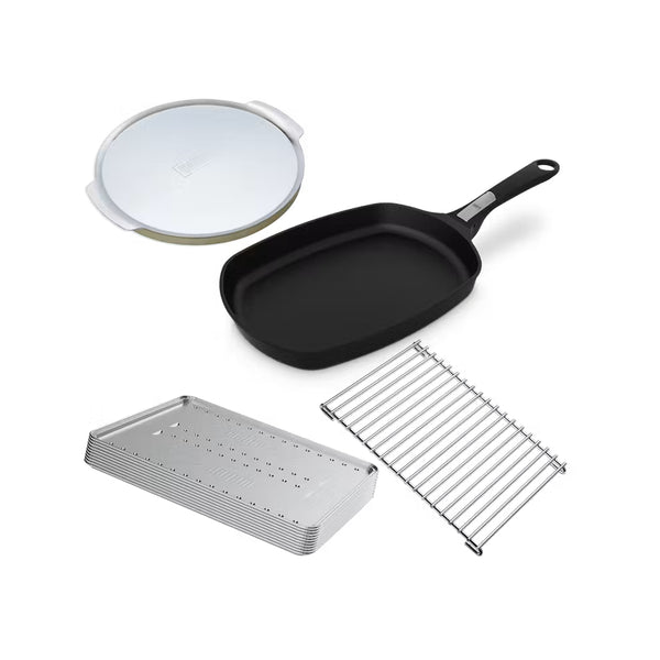 Black | Weber Q Starter Pack Image Showing Everything Included In The Starter Pack.