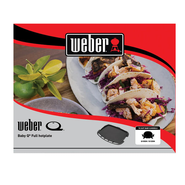 Black | Weber Baby Q (Q1000N - Q1200N) Full Hot Plate Image Showing No Logos Or Titles.