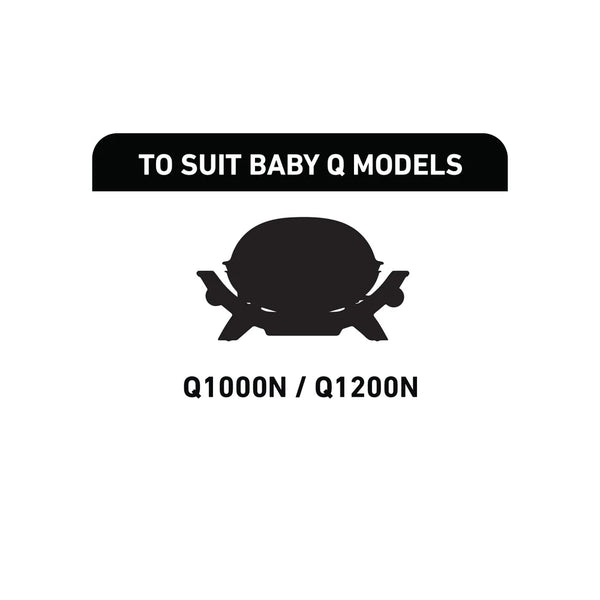 Black | Weber Baby Q (Q1000N - Q1200N) Image Showing The Models Suited To This Product.