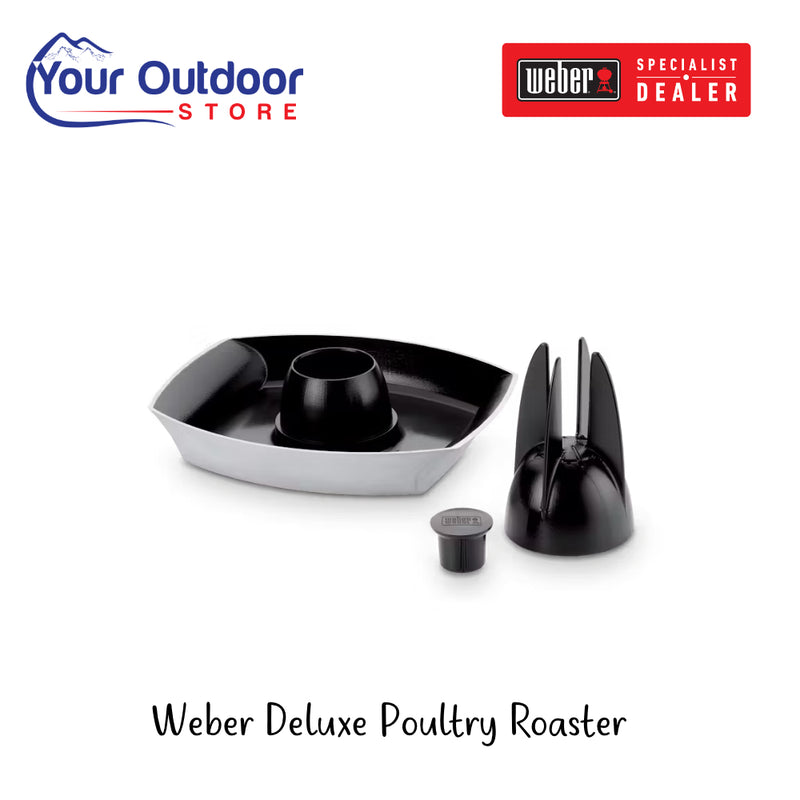 Weber Deluxe Poultry Roaster | Hero Image Sowing All Logos And Titles.